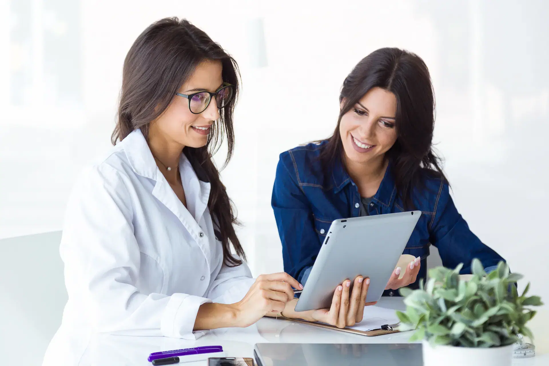 Doctor discussing with patient